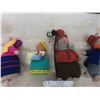 Image 3 : 15 Folky Knitted Mice Dolls 5'' Tall - 8'' Tall 