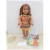 Image 1 : American Girl Doll with Book 18'' Tall 