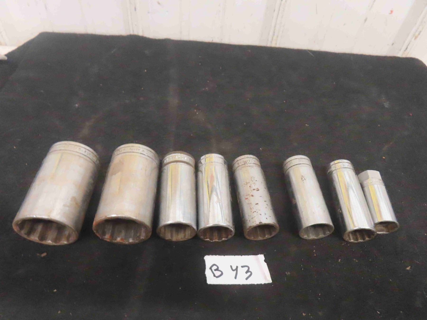 8 Snap On 1/2'' Drive Deep Standard Sockets - Biggest - McSherry ...