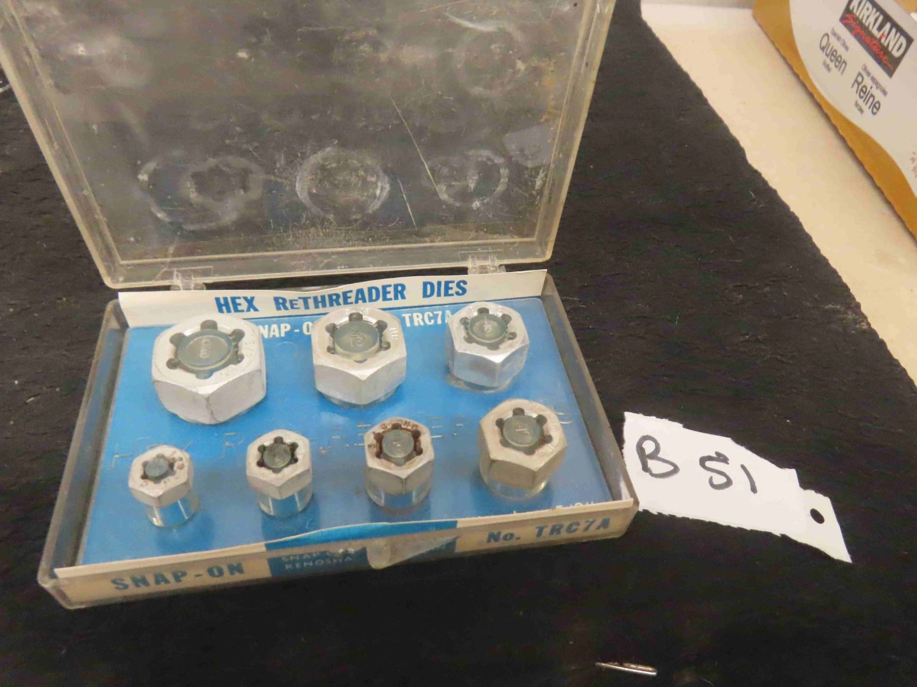 7 Snap On Hex Rethreader Dies #TRC7A Size 1/4'' - 5/8''