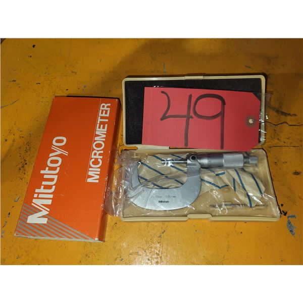 New Mitutoyo 101-112 Micrometer 25mm-50mm