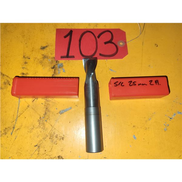 DEBOERTOOL Solid Carbide End Mill 25mm 2fl. 1.0 rad