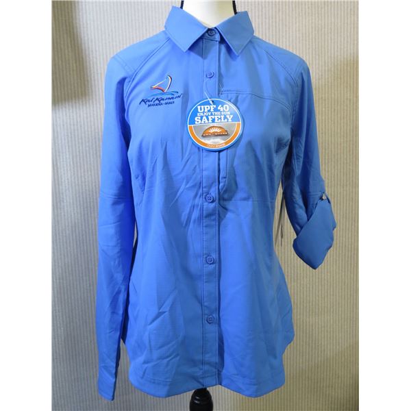 Columbia Sportswear Silver Ridge Long Sleeve Women's Blue Shirt Size XL