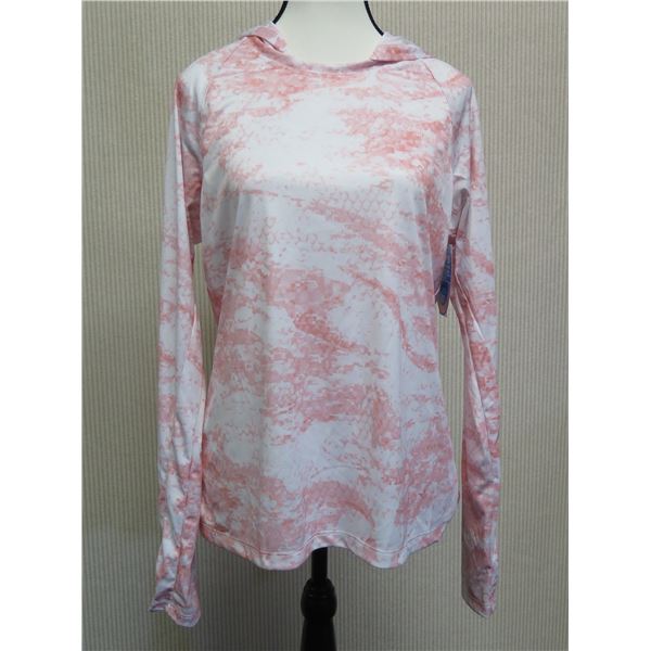 Columbia Sportswear Super Tidal Long Sleeve Women's Tiki Pink Tee Hoodie Size S