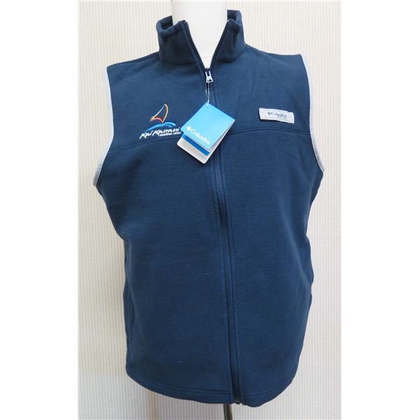 Columbia Sportswear Harborside Sleeveless Men's Blue Fleece Vest Size L