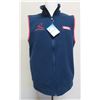 Image 1 : Columbia Harborside Men's Fleece Vest, Blue w/ Red Trim, Size XXL