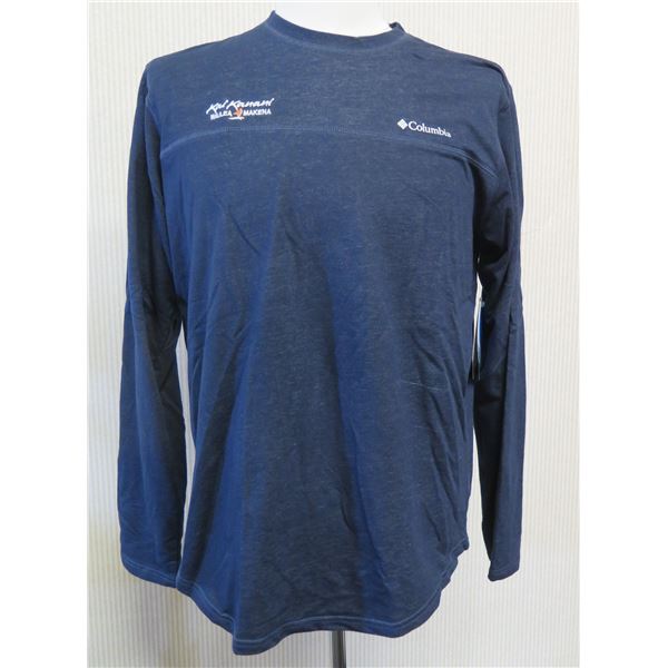 Columbia Sportswear Rugged Ridge Long Sleeve Men's Blue Crew Neck Shirt Size M
