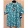 Image 1 : Columbia Men's Super Slack Tide Shirt w/ Back Vent, UPF 50, Blue/White, Size L