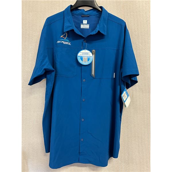 Columbia Men’s Short-Sleeve Omni-Shade UPF 50 Shirt, Blue, XXL