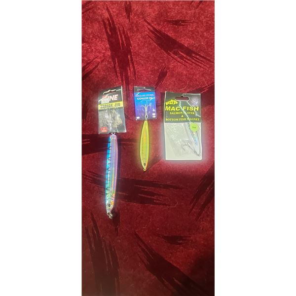 THREE LURES 3 1/2OZ 5OZ AND 11OZ
