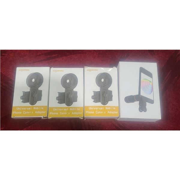 ZOOM FLUX HD PHONE CAMERA ZOOM ADAPTER AND UNIVERSAL PHONE CAMERA ADAPTERS
