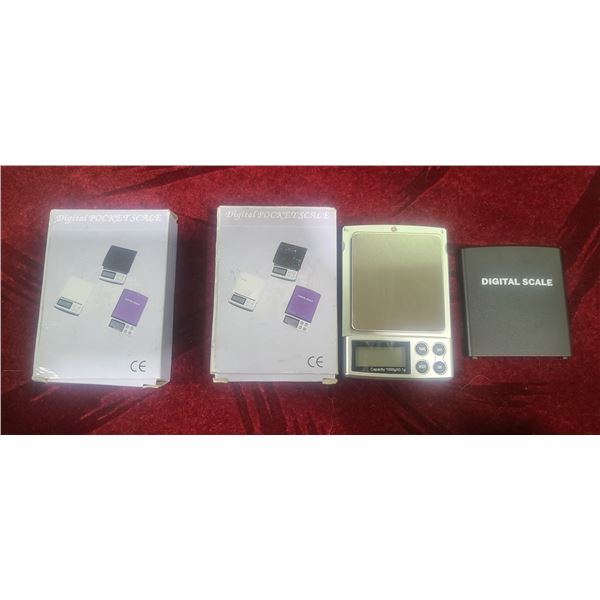 TWO DIGITAL POCKET SCALES 100G