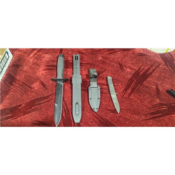 TWO KNIVES IN SHEATHS