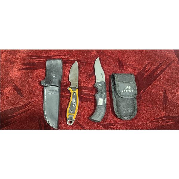 US MAD GERBER AND SOG SKINNING KNIVES