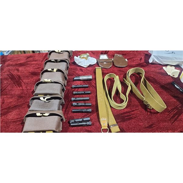 SKS ACCESSORIES QTY7 AMMO POUCHES, QTY 7 CLEANING KITS, OILER AND 2 OILER POUCHES