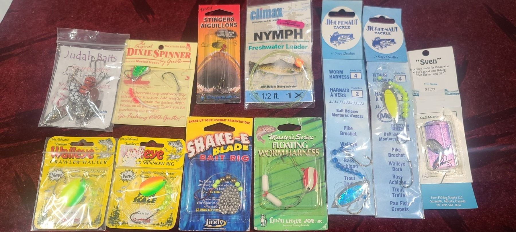 11 MIXED WORM HARNESS' WALLEYE, MINNOW RIGS, SHAKE-E-BLADE BAIT RIG ...