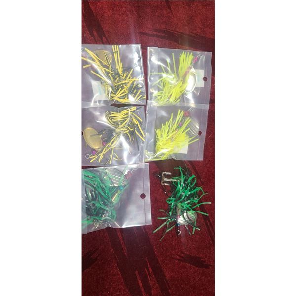 SIX SPINNER LURE BAITS - HAND CRAFTED