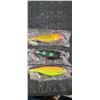 Image 1 : THREE 6" DOUBLE TREBLE HOOK DIVING LURES - WEIGHTED TO HELP MIMIC SWIM PATTERNS OF PREY - PLEASE SEE
