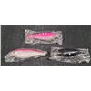 Image 1 : THREE 6" DOUBLE TREBLE HOOK DIVING LURES - WEIGHTED TO HELP MIMIC SWIM PATTERNS OF PREY - PLEASE SEE