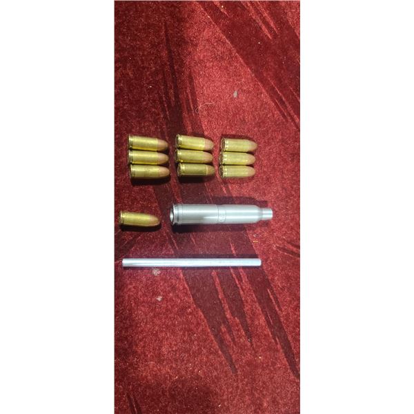 STAINLESS STEEL 300 WIN INSERT THAT FITS .32 AUTO COMES WITH 10ROUNDS OF .32 - NOT TESTED