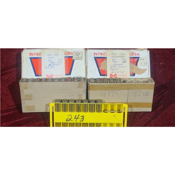 QTY27 ROUNDS OF .243 - MOST HAND LOADED