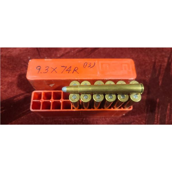 QTY13 ROUNDS OF 9.3 X 74R -GRAIN UNKNOWN