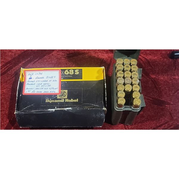 QTY24 ROUNDS OF 8X68S PLEASE SEE IMAGES FOR MORE DETAIL