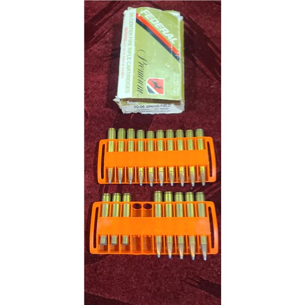 15 ROUNDS OF 30-06 180GR NOSLER PARTITION