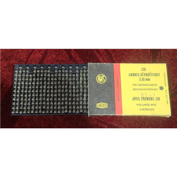 250 RWS ANVIL PRIMERS .210 FOR LARGE RIFLE