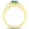 Image 2 : Zambian Emerald and Diamond Halo Ring