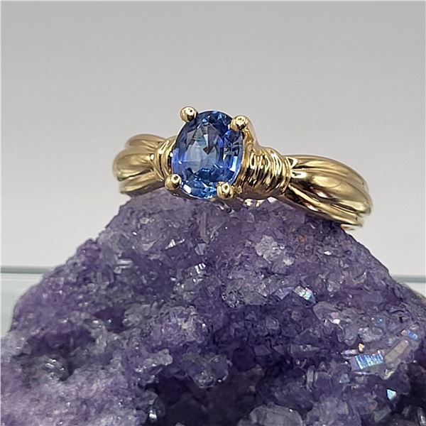 Clyde Duneier Clear Light Blue Sapphire Ring