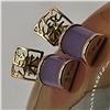 Image 10 : Lavender Jadeite Dangling Bar Earrings