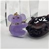 Image 2 : Lavender Jade Koala Bear Pendant with Ruby Eyes