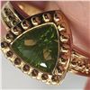 Image 10 : Fancy Trilliant-Cut Peridot Ring