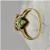 Image 18 : Fancy Trilliant-Cut Peridot Ring