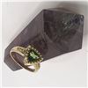 Image 19 : Fancy Trilliant-Cut Peridot Ring