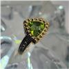 Image 1 : Fancy Trilliant-Cut Peridot Ring