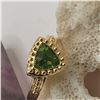Image 22 : Fancy Trilliant-Cut Peridot Ring