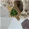 Image 3 : Fancy Trilliant-Cut Peridot Ring