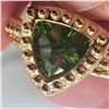 Image 9 : Fancy Trilliant-Cut Peridot Ring