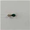 Image 11 : Pear-cut Emerald and Diamond Cluster Pendant
