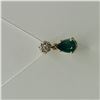 Image 13 : Pear-cut Emerald and Diamond Cluster Pendant