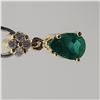 Image 4 : Pear-cut Emerald and Diamond Cluster Pendant