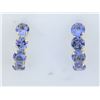 Image 1 : 14K Tanzanite Half-Hoop Earrings