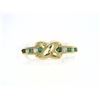 Image 1 : Emerald and Diamond "X" Kiss Ring