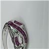 Image 8 : Square-cut Ruby and Round Diamond Infinity Ring