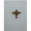 Image 2 : Art-Nouveau Opal and Seed Pearl Brooch 14K