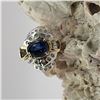 Image 2 : Contemporary Blue Sapphire and Diamond 2-Tone Ring