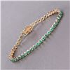 Image 2 : Elegant Emerald Straight Line Tennis Bracelet