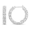 Image 4 : Inside-Out Diamond Huggie Hoop Earrings